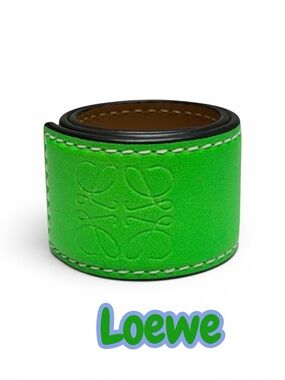 Loewe Anagram Leather Slap Bracelet unisex